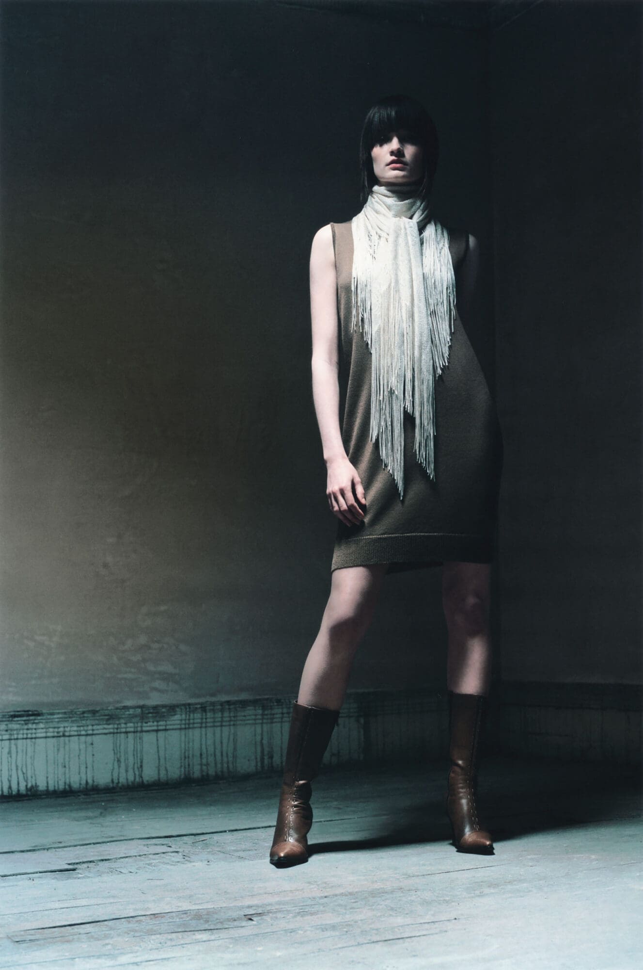 http://Oxfam,%20Charity,%20Advertising,%20Fashion,%20Woman%20standing%20in%20dark%20rustic%20room%20in%20vintage%20clothes,%20D&AD%20Gold,%20DDB,%20Adam%20and%20Eve,